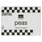 Chefs Essentials Peas 15kg (6 x 2.5kg)  Adomoo